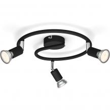 Philips 3er Limbali Deckenstrahler in Schwarz mit 3 x GU10 Fassung IP20 - GU10 Leuchtmittel nicht enthalten